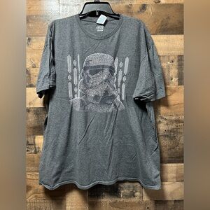 Star Wars Stormtrooper Graphic T-Shirt Men’s 2XL Gray Delta Soft Helmet Tee